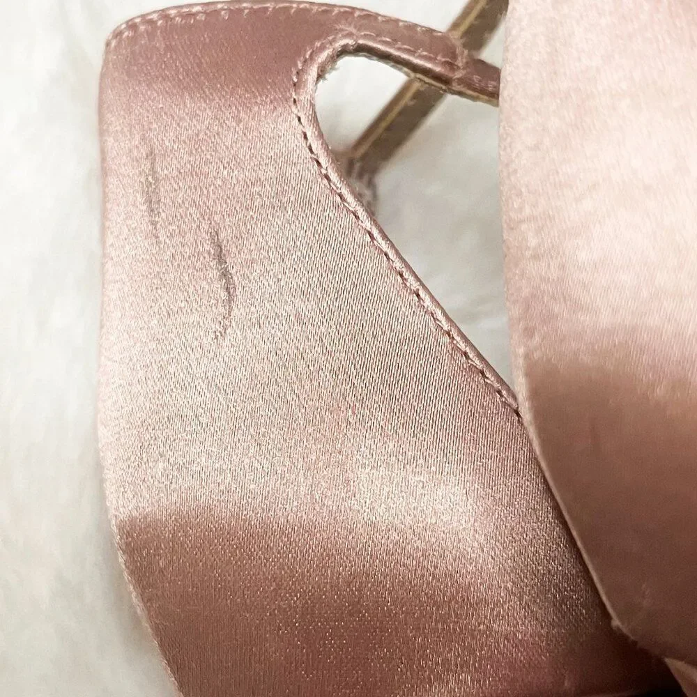 Who What Wear Pink‎ Satin Sydney Platform Heels NWT Size 7.5